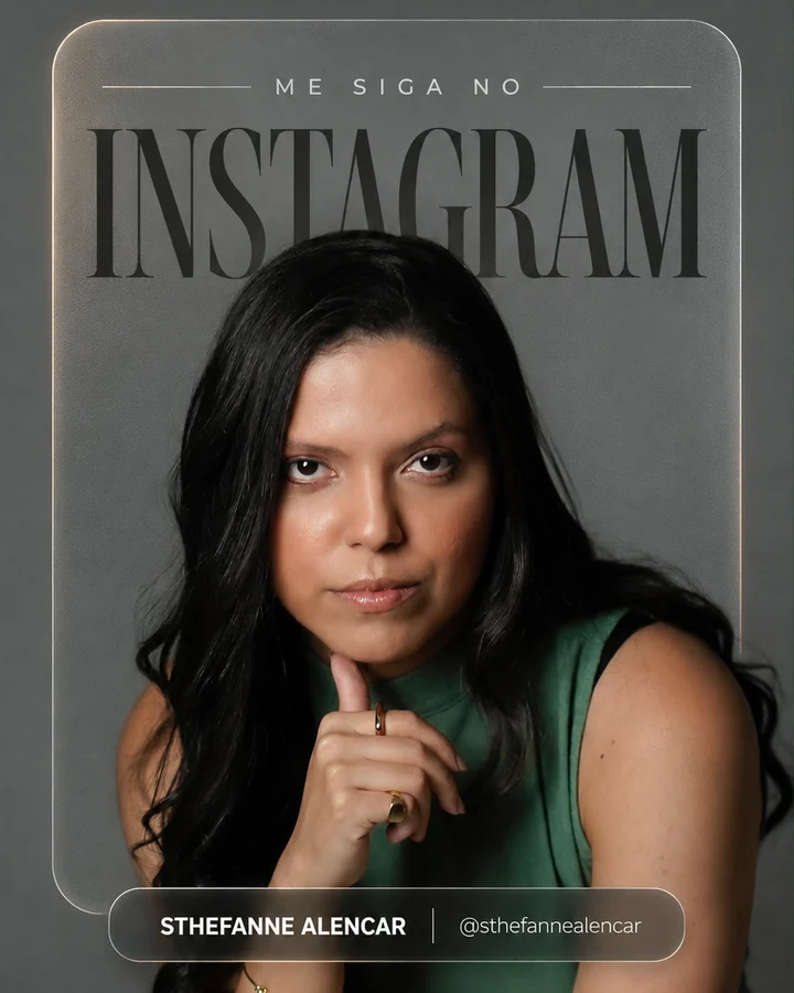 Card: me siga no Instagram — Sthefanne Alencar